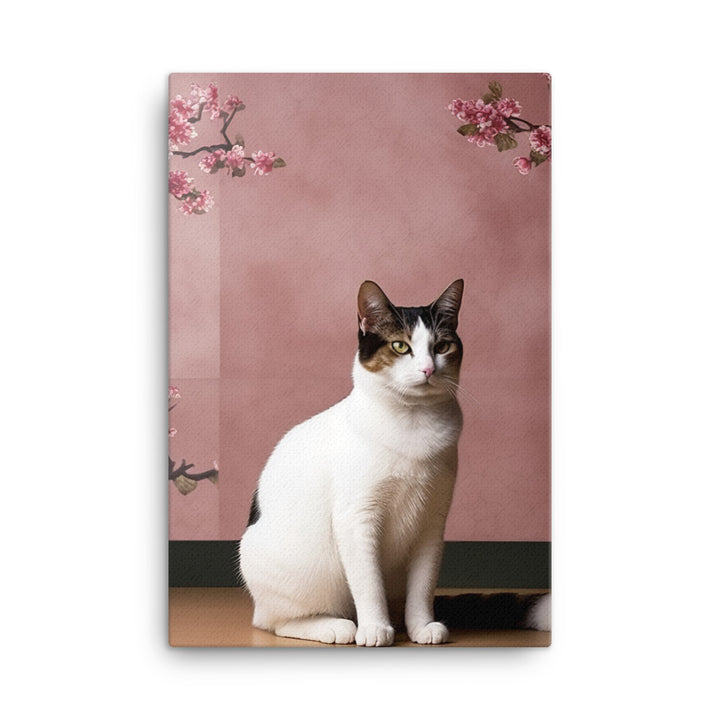 Japanese Bobtail Cat Canvas - PosterfyAI.com