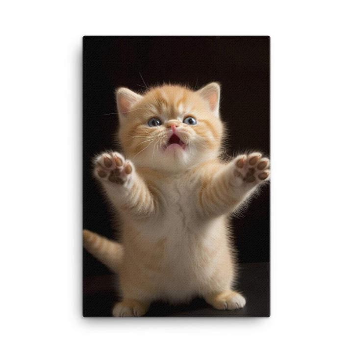 Exotic Shorthair Kitten Canvas - PosterfyAI.com