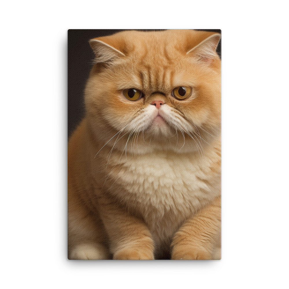 Elegance of Exotic Shorthair Cat Canvas - PosterfyAI.com