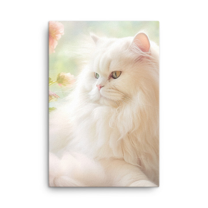 Persian Cat in Dreamy Pastel Canvas - PosterfyAI.com