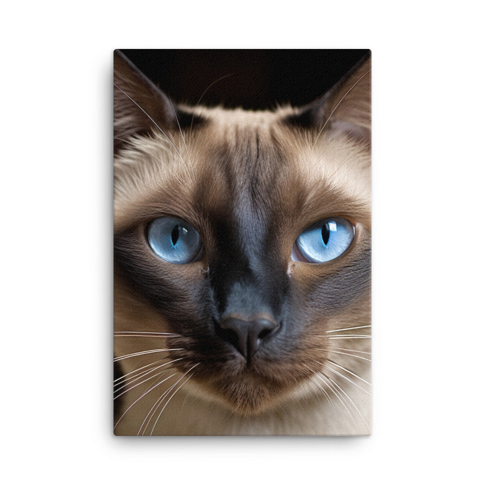 Majestic Siamese Beauty Canvas - PosterfyAI.com