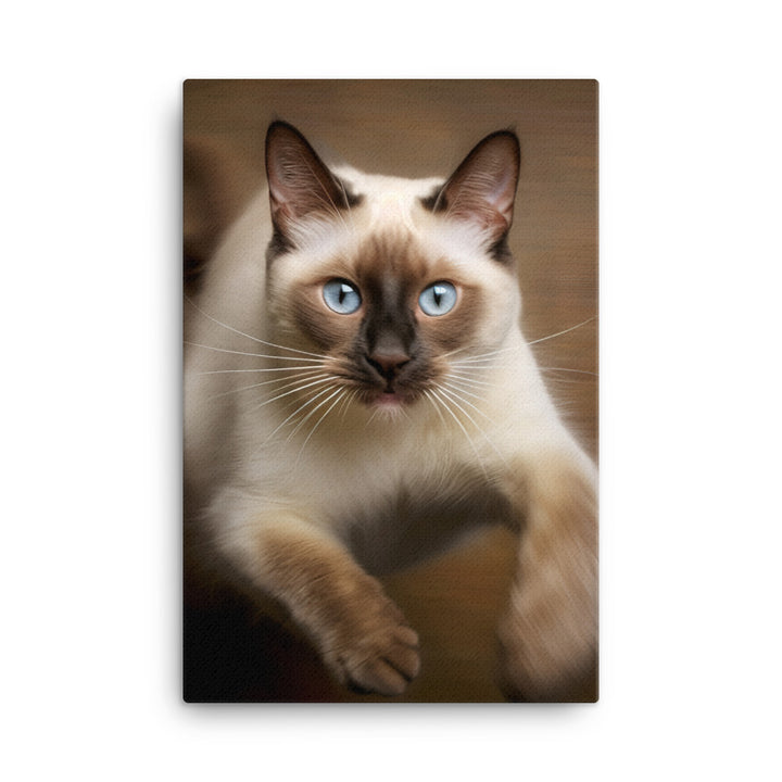 Graceful Siamese in Motion Canvas - PosterfyAI.com