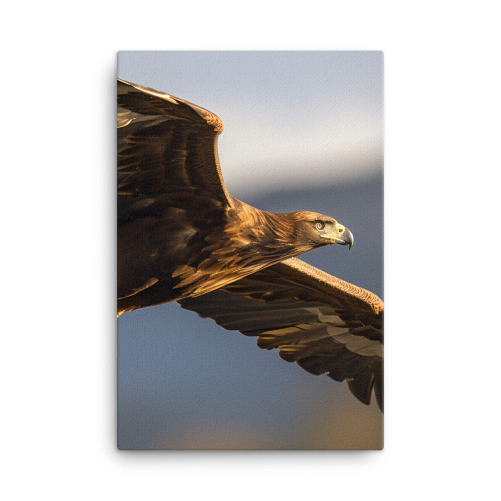 Golden Eagle soaring high in the sky Canvas - PosterfyAI.com