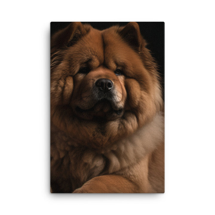 Chow Chow Sitting Proudly Canvas - PosterfyAI.com