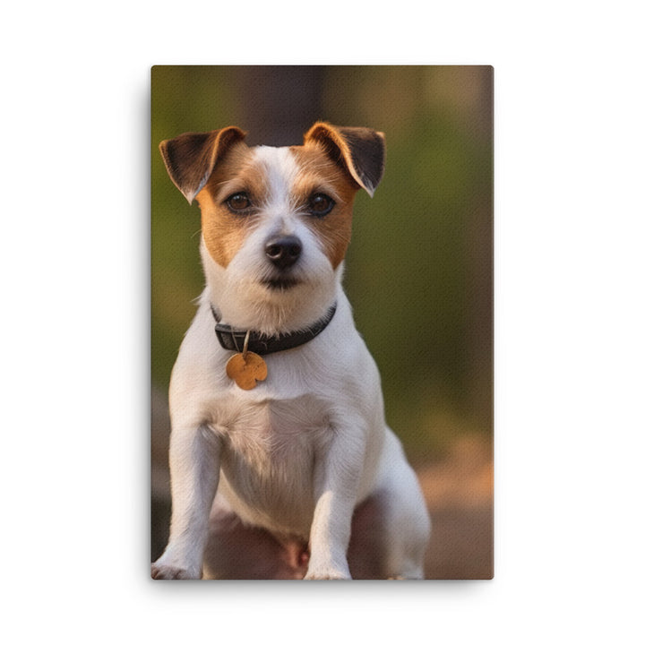 Adorable Jack Russell Terrier Posing for Camera Canvas - PosterfyAI.com
