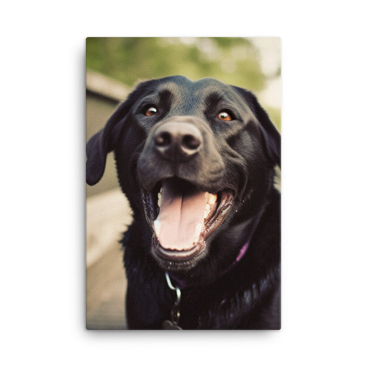 A portrait of a happy Labrador Retriever Canvas - PosterfyAI.com