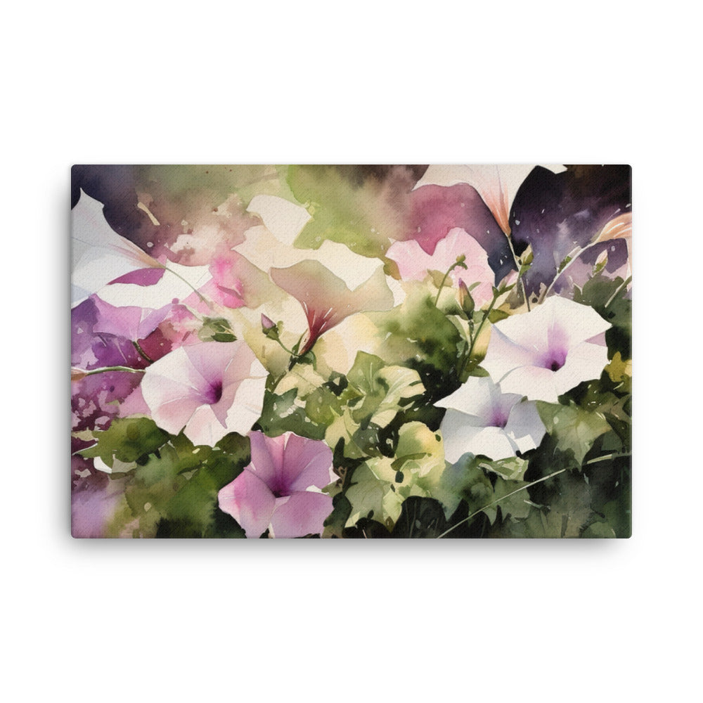 Whispering Petunias canvas - Posterfy.AI