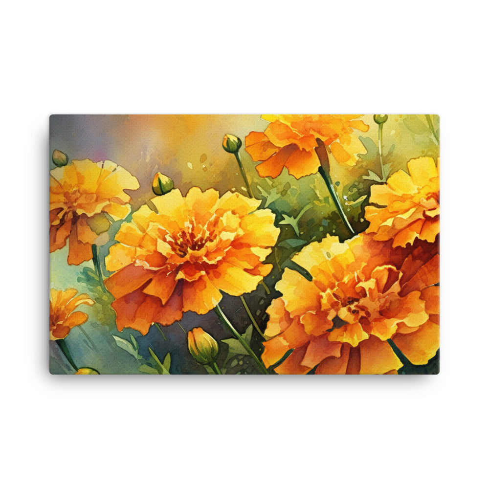Radiant Marigolds canvas - Posterfy.AI