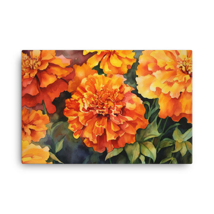 Marigolds in Full Bloom canvas - Posterfy.AI