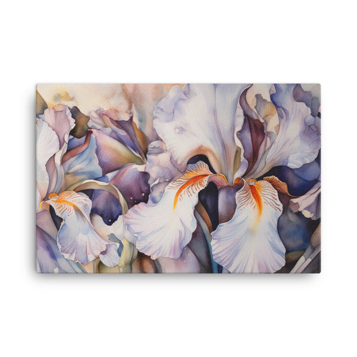 Watercolor Irises canvas - Posterfy.AI