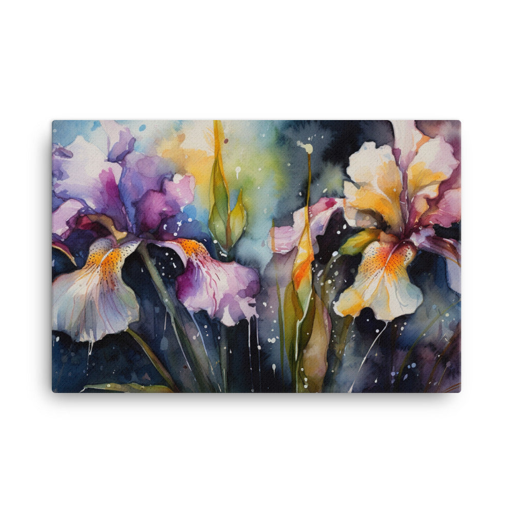 Irises in Full Bloom canvas - Posterfy.AI