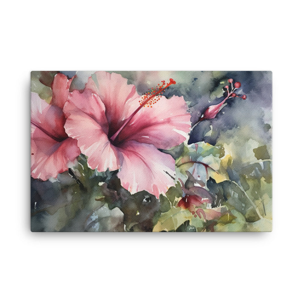 Grace of Hibiscus canvas - Posterfy.AI