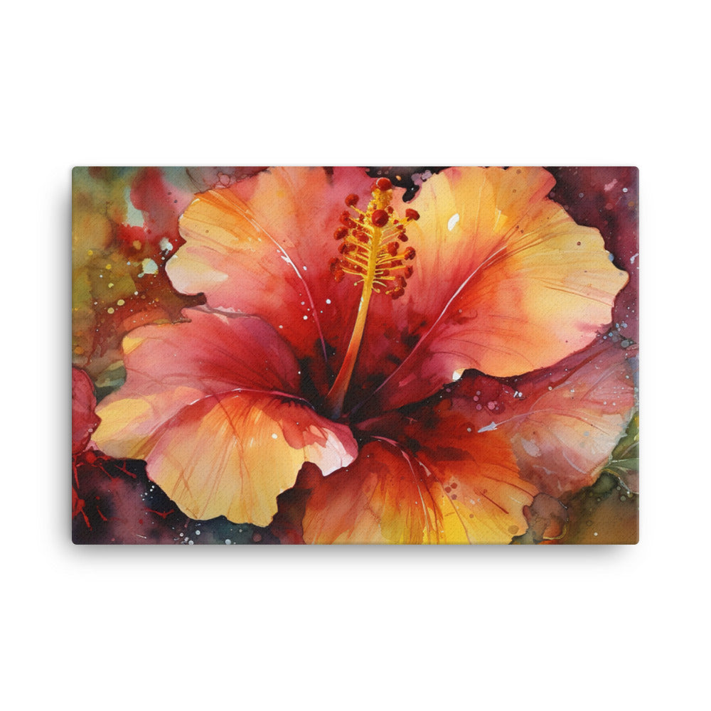 Beauty of Hibiscus canvas - Posterfy.AI