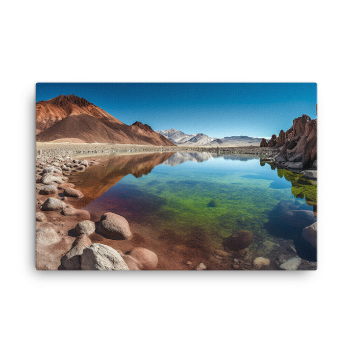 Vivid Reflections of Atacamas Oasis canvas - Posterfy.AI