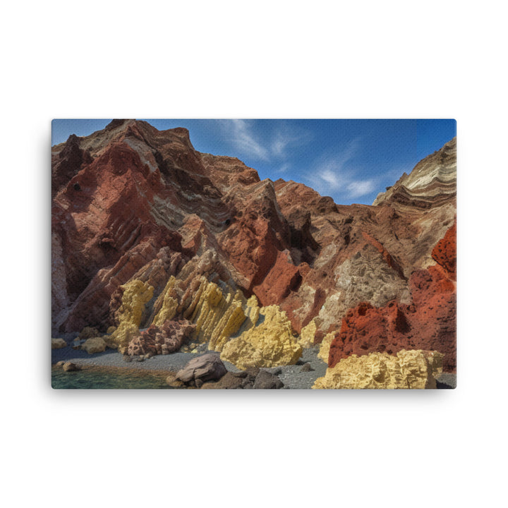 Volcanic Wonders of Nea Kameni canvas - Posterfy.AI