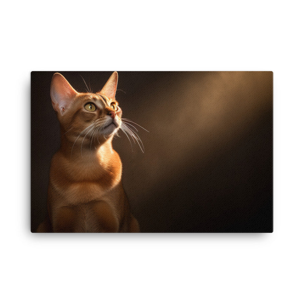 Playful Spirit of Abyssinian Cats canvas - Posterfy.AI