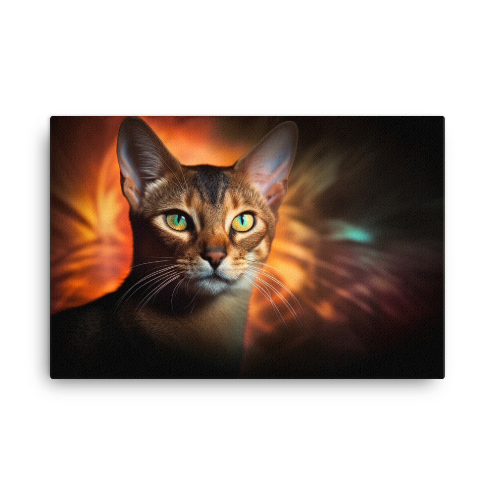 Enigmatic Aura of Abyssinian Cats canvas - Posterfy.AI