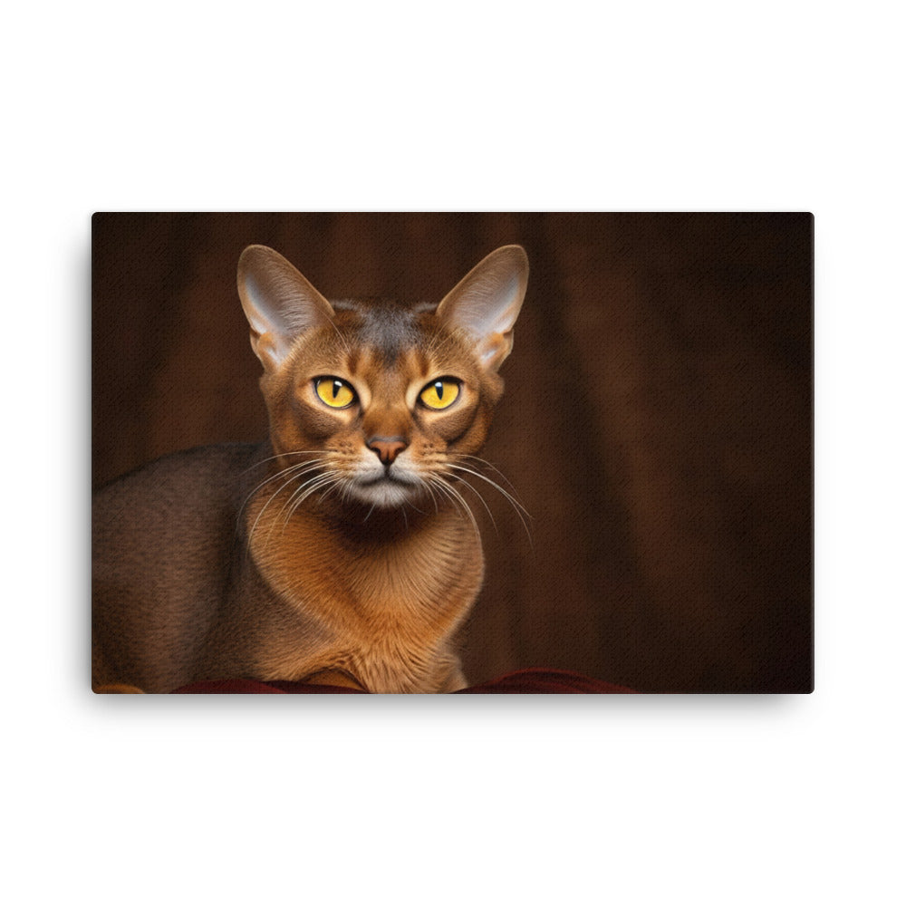 Abyssinian Cat Posing canvas - Posterfy.AI