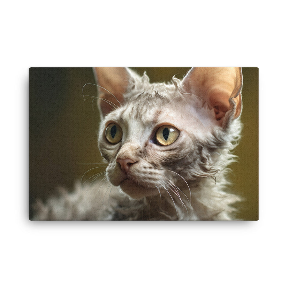 Captivating Devon Rex Cat canvas - Posterfy.AI