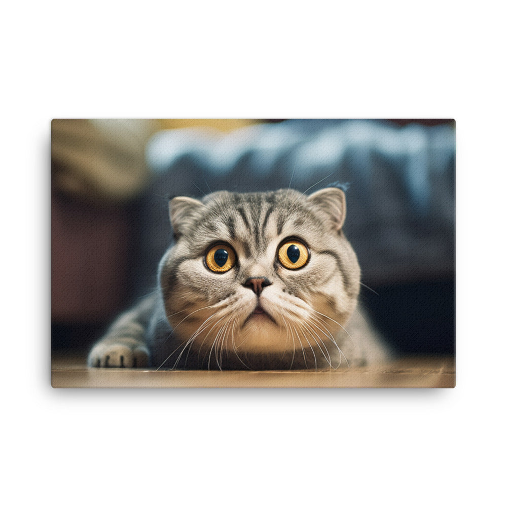 Captivating Scottish Fold canvas - Posterfy.AI