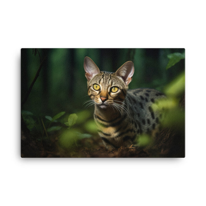 Ocicat Prowling at Night canvas - Posterfy.AI