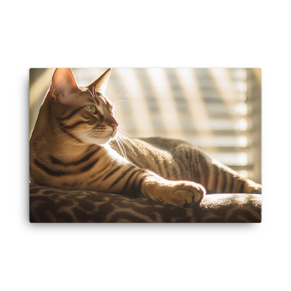 Ocicat Lounging canvas - Posterfy.AI