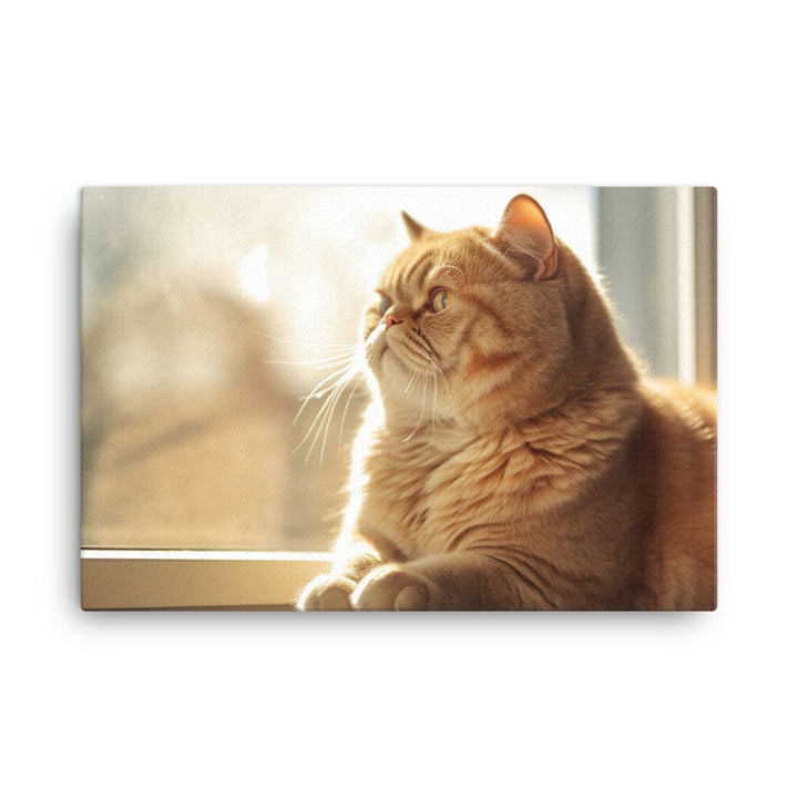 Elegant Exotic Shorthair Cat canvas - Posterfy.AI