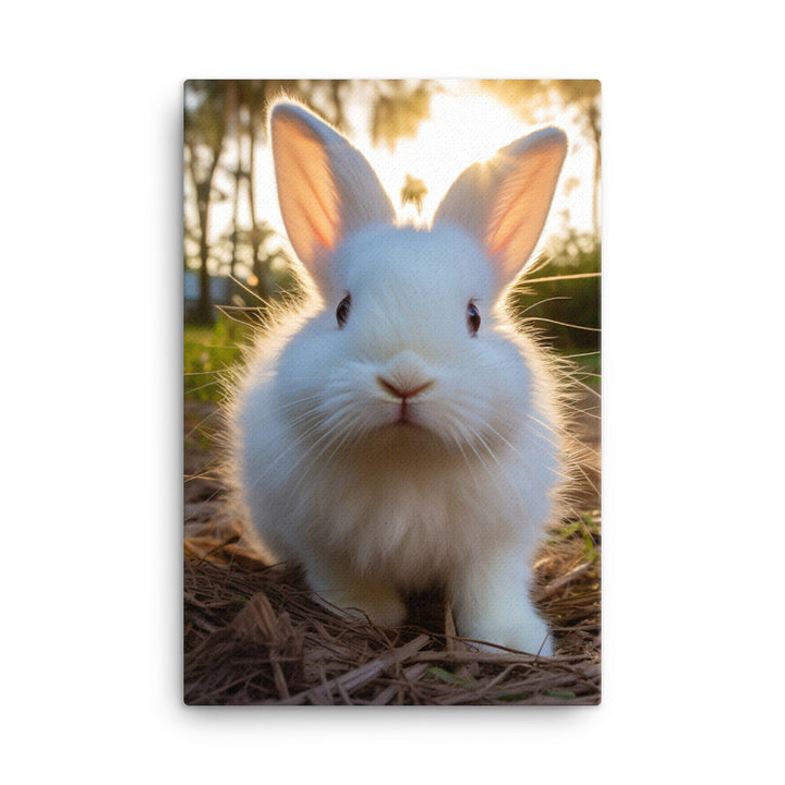 Florida White Bunny Canvas - PosterfyAI.com