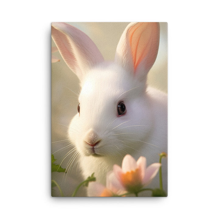 Florida White Bunny Canvas - PosterfyAI.com