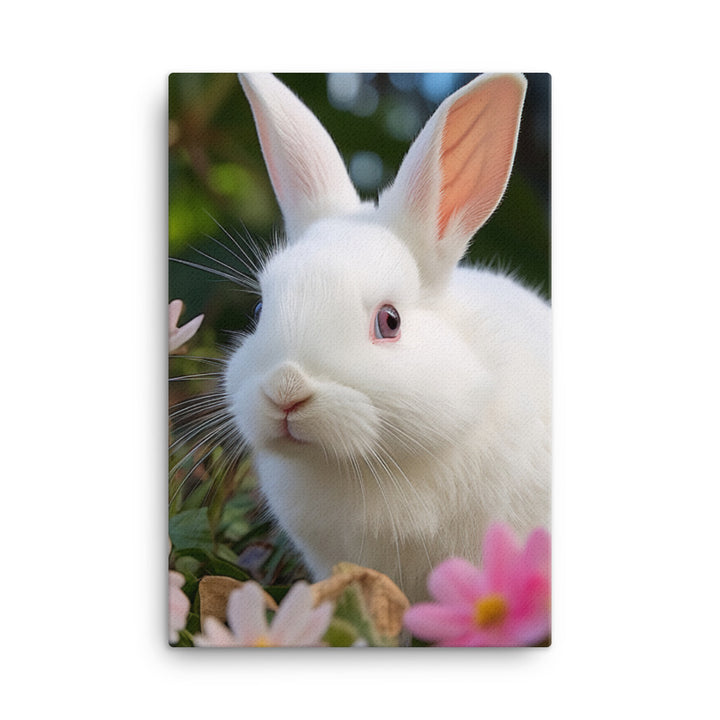 Florida White Bunny Canvas - PosterfyAI.com
