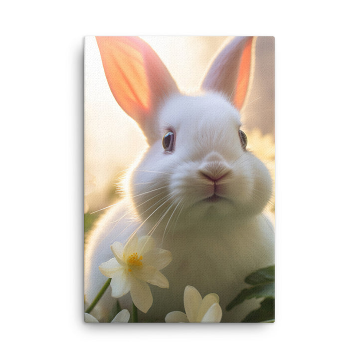 Florida White Bunny Canvas - PosterfyAI.com