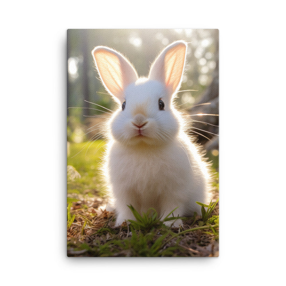 Florida White Bunny Canvas - PosterfyAI.com