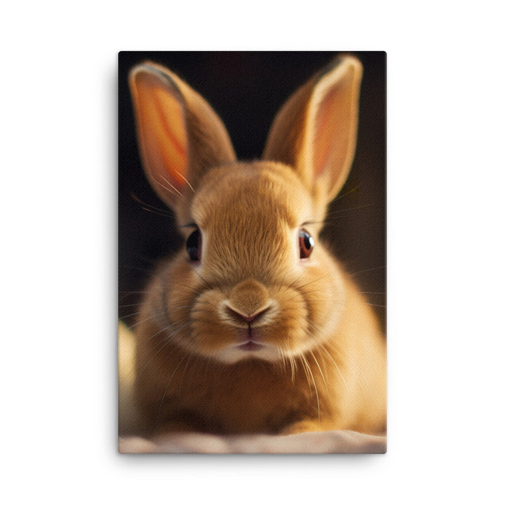Mini Rex Bunny Canvas - PosterfyAI.com