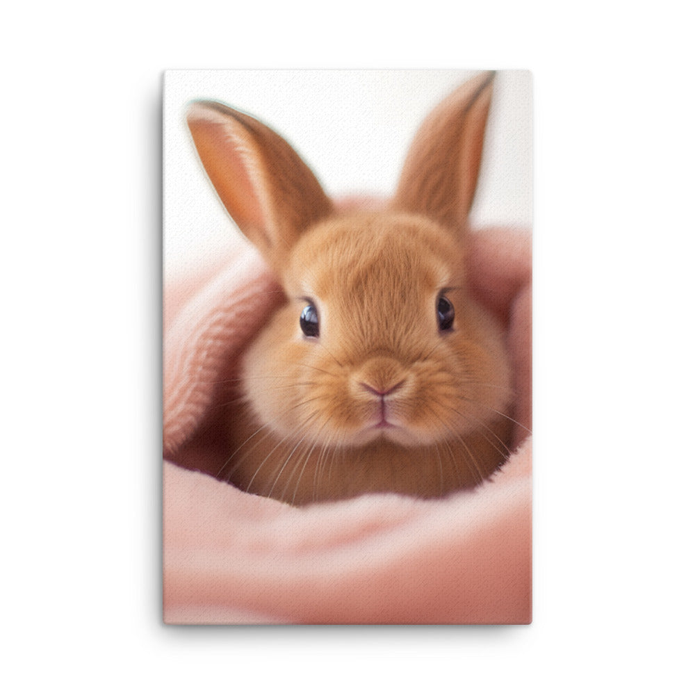 Mini Rex Bunny Canvas - PosterfyAI.com