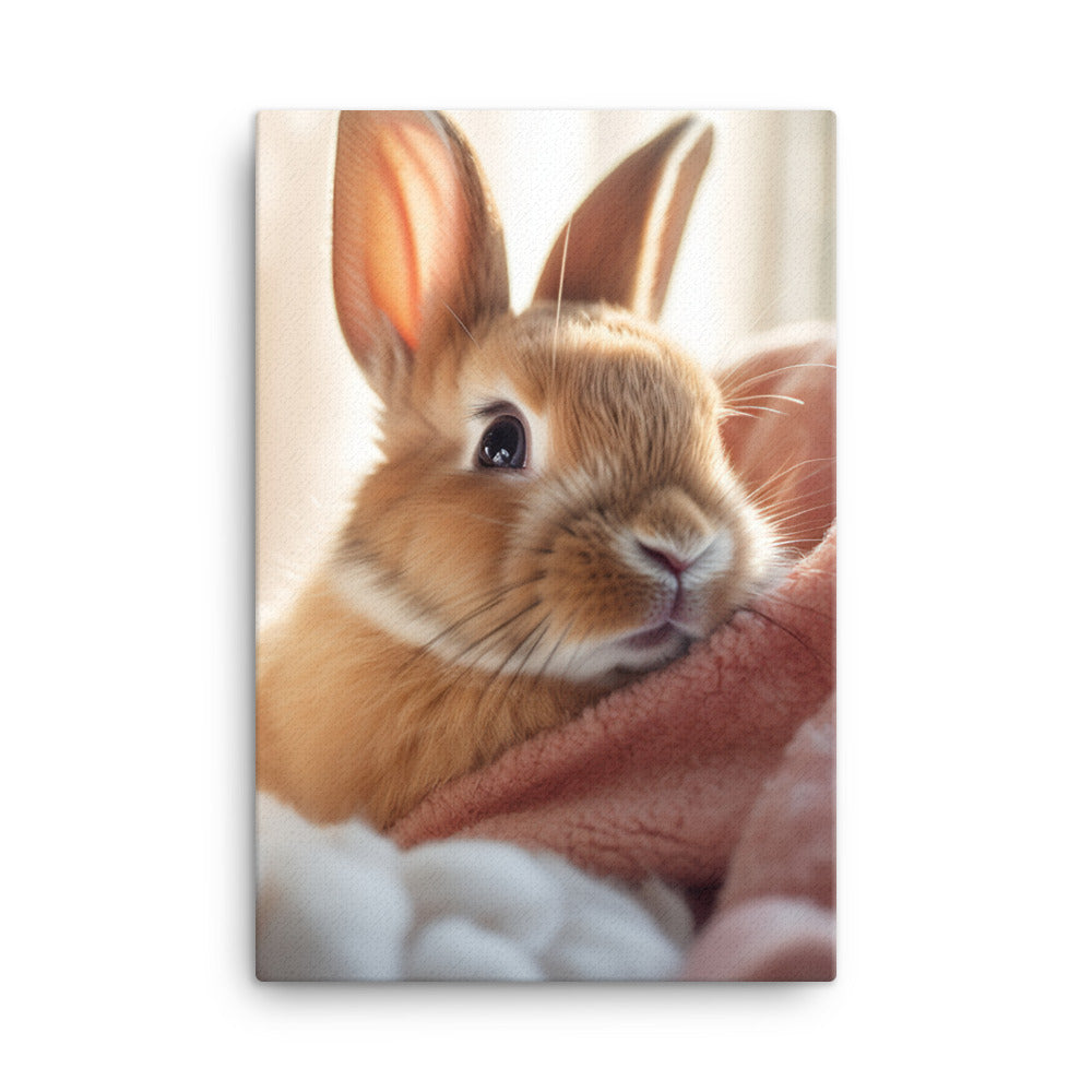 Mini Rex Bunny Canvas - PosterfyAI.com