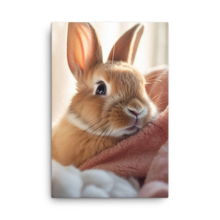 Mini Rex Bunny Canvas - PosterfyAI.com
