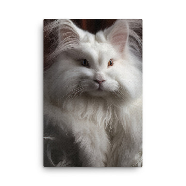 French Angora Bunnys Majestic Beauty Canvas - PosterfyAI.com