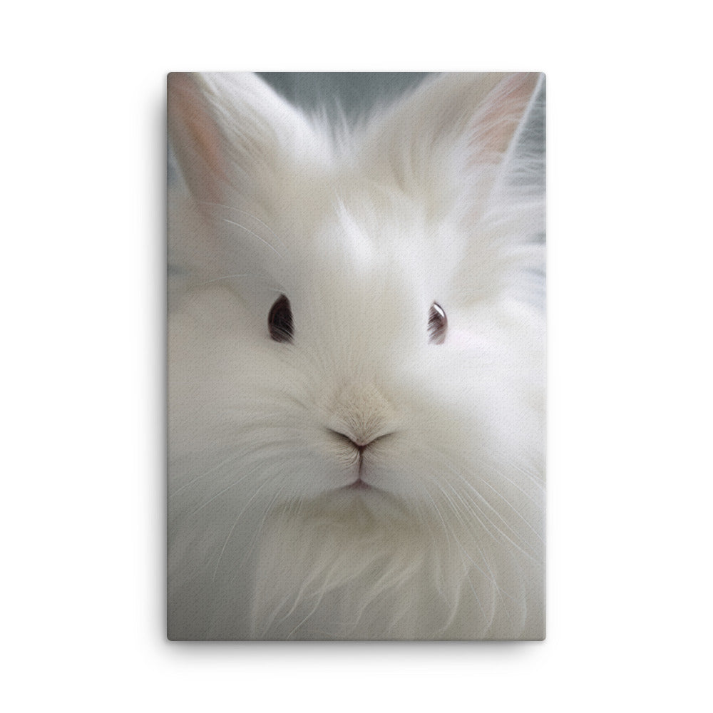 Adorable French Angora Bunny Canvas - PosterfyAI.com