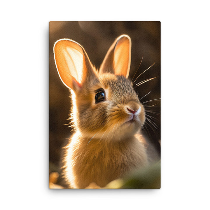 Mini Satin Bunnys Enchanting Inquisitiveness Canvas - PosterfyAI.com