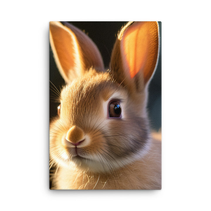Mini Satin Bunnys Enchanting Inquisitiveness Canvas - PosterfyAI.com