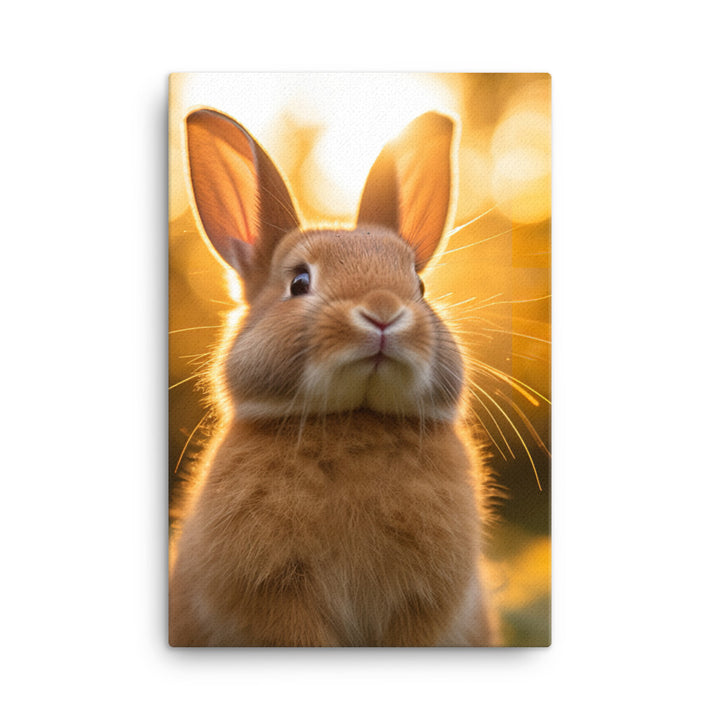 Adorable Tan Bunny Canvas - PosterfyAI.com
