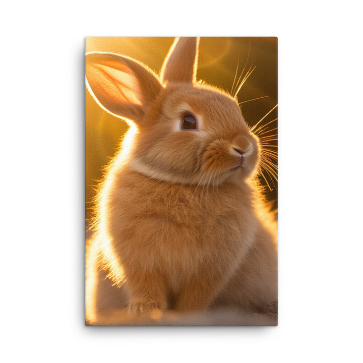 Adorable Tan Bunny Canvas - PosterfyAI.com