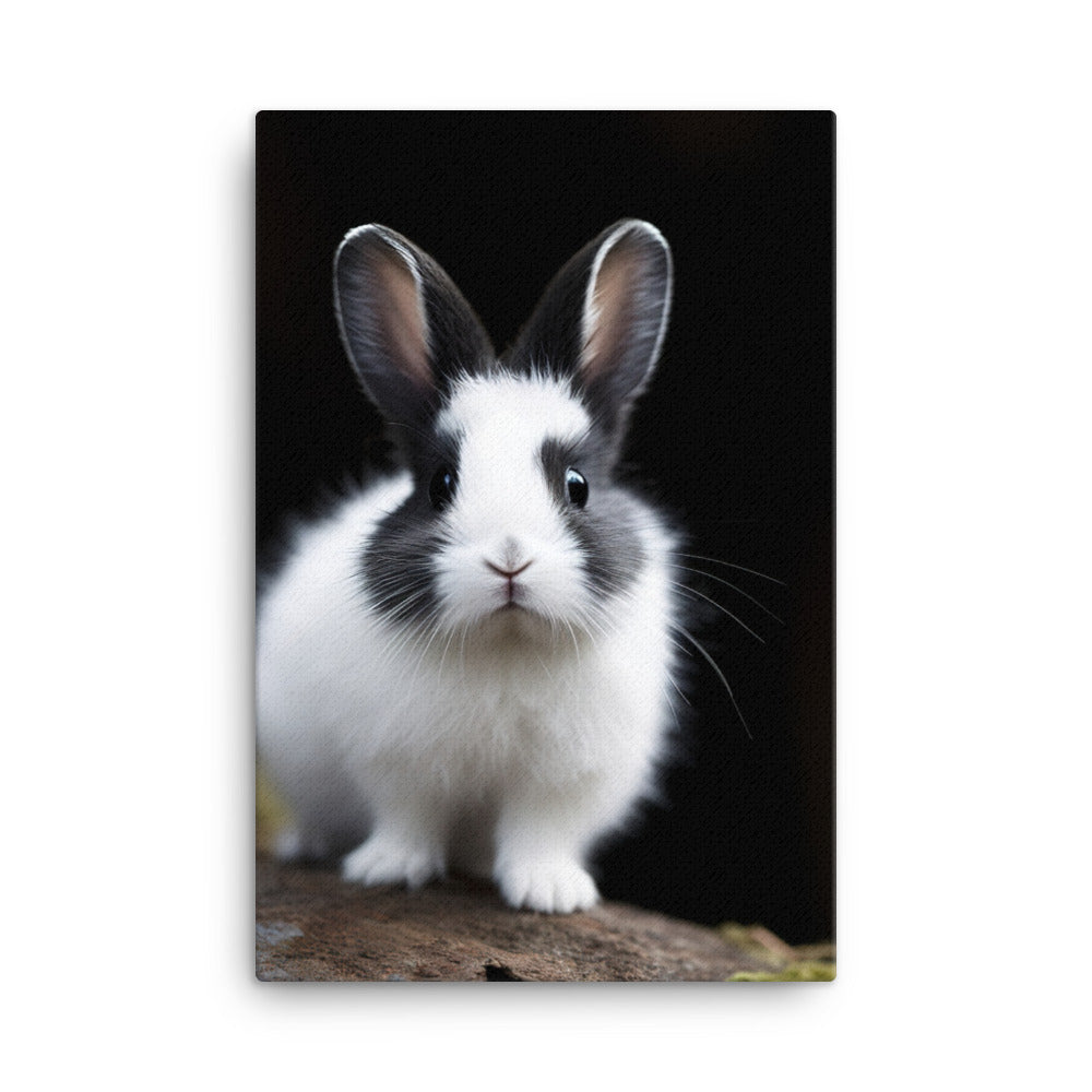 Dwarf Hotot Bunny Canvas - PosterfyAI.com