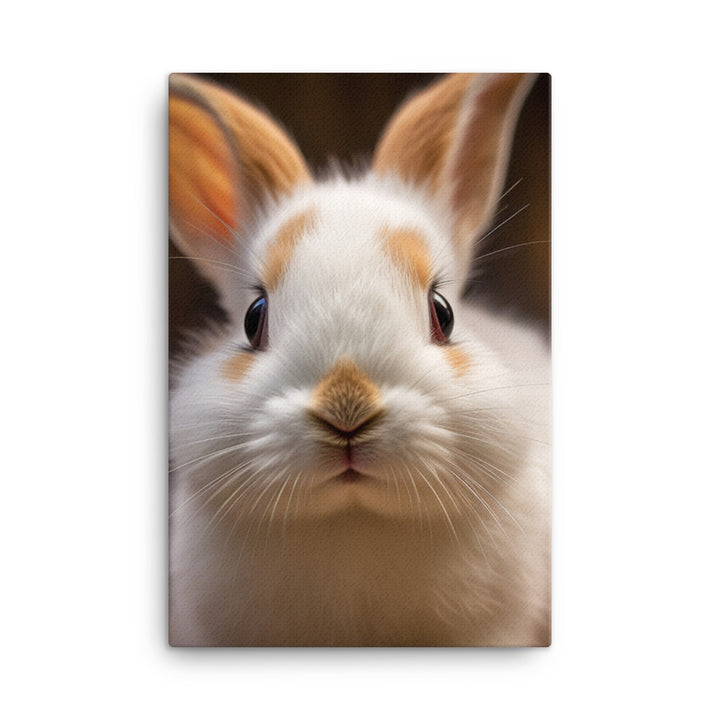 Charming Dwarf Hotot Bunny Canvas - PosterfyAI.com