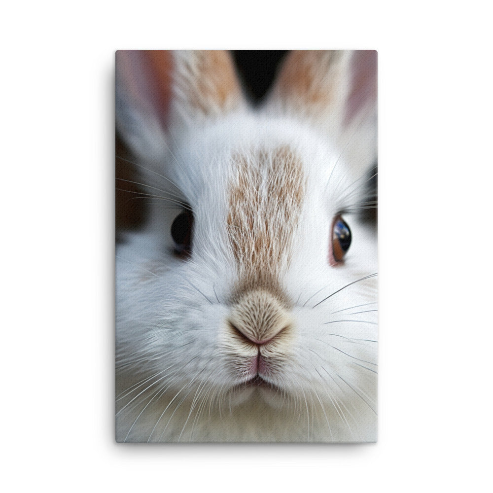 Charming Dwarf Hotot Bunny Canvas - PosterfyAI.com