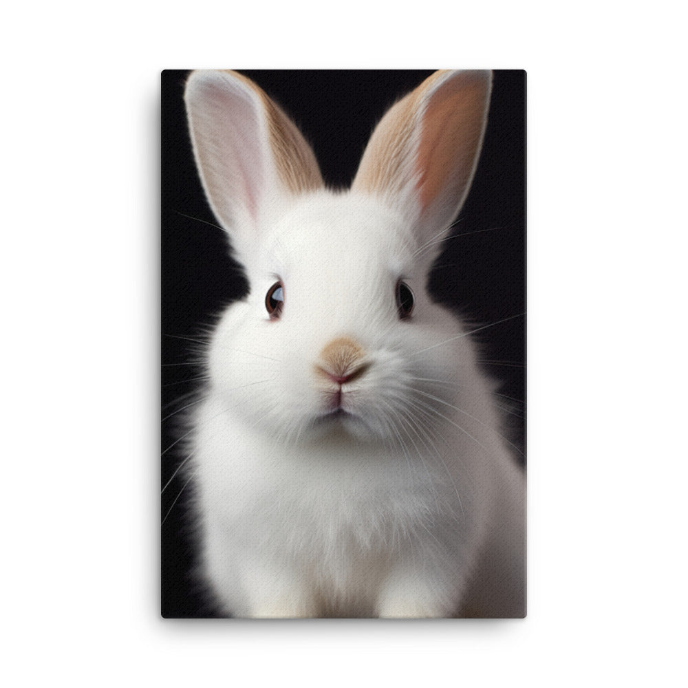 Adorable Dwarf Hotot Bunny Canvas - PosterfyAI.com