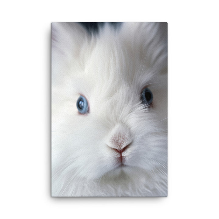 Charming Satin Angora Bunny Canvas - PosterfyAI.com