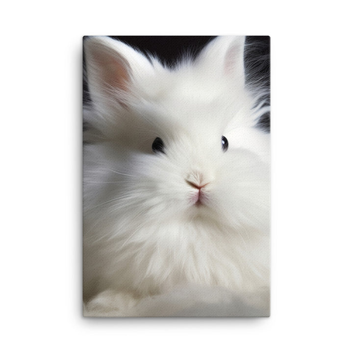 Adorable Satin Angora Bunny Canvas - PosterfyAI.com