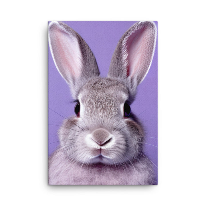 Lilac Bunny Canvas - PosterfyAI.com