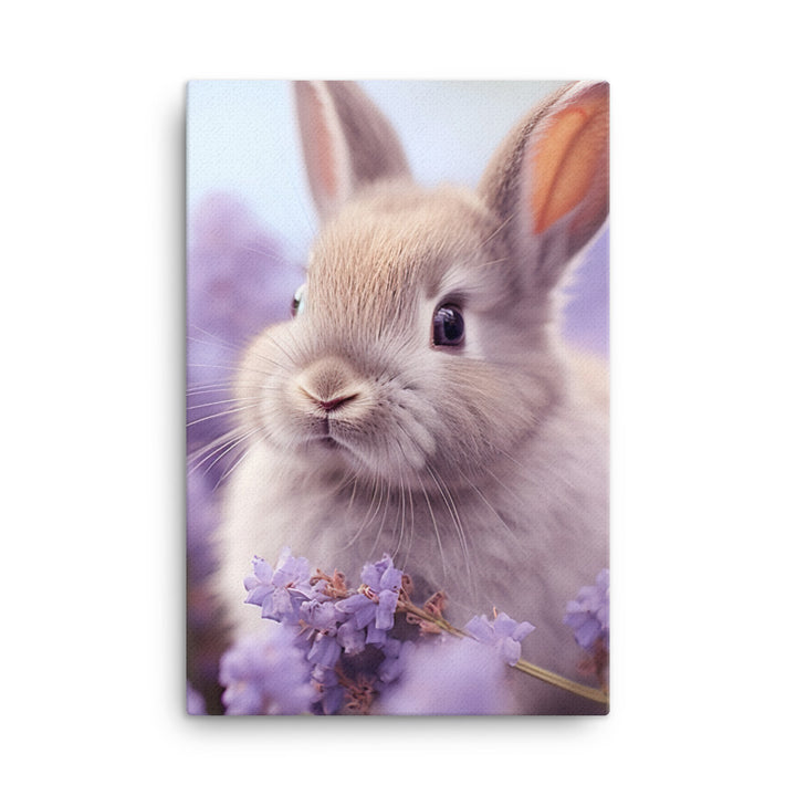 Adorable Lilac Bunny Canvas - PosterfyAI.com